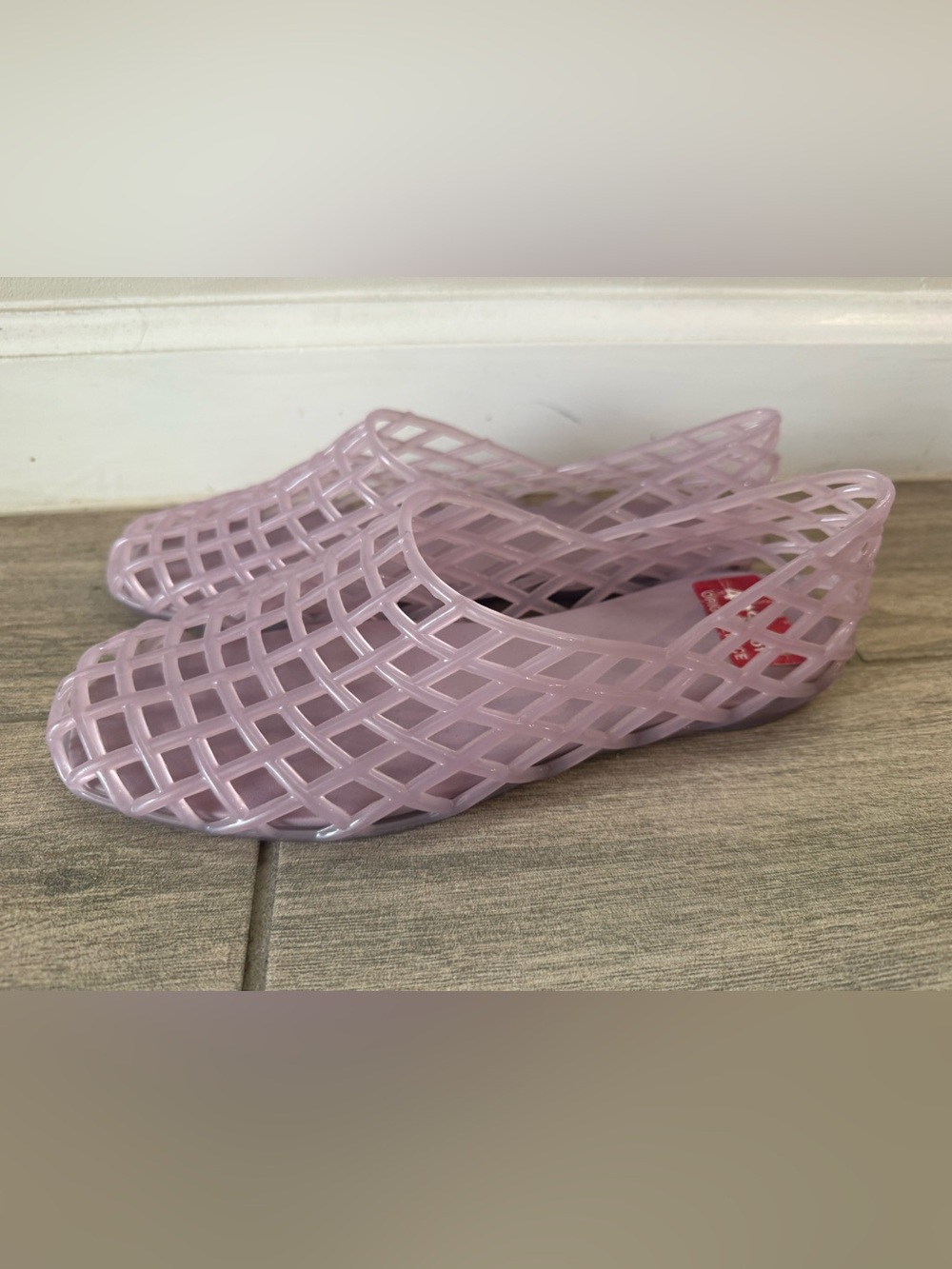 Gianni Bini Pale Purple Lattice Jelly Flats